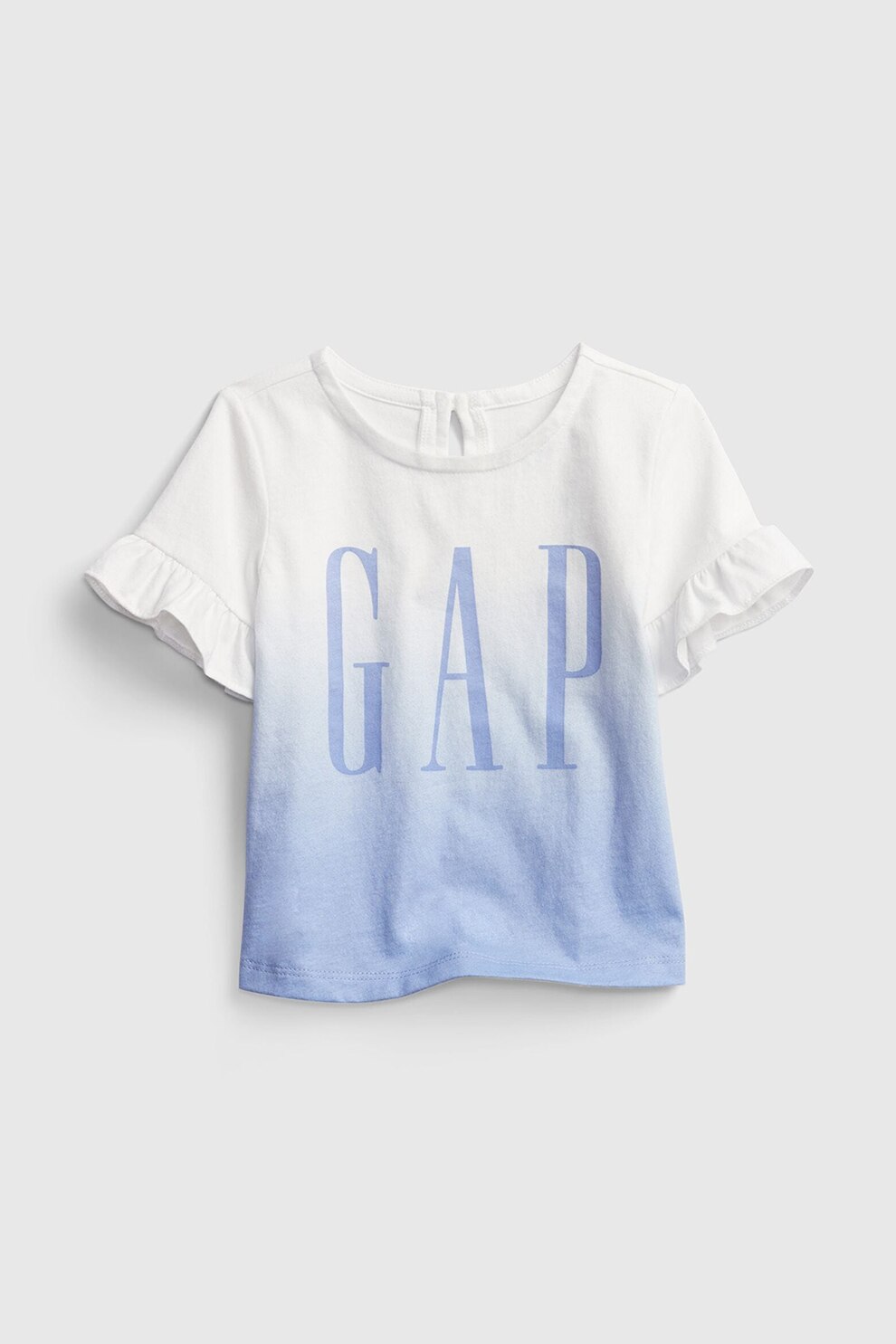 GAP, Tricou cu imprimeu logo, Alb/Albastru lavanda