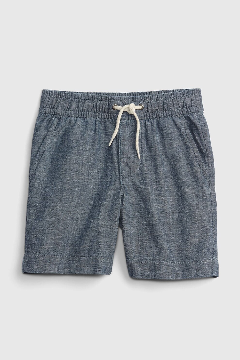 GAP, Pantaloni scurti din chambray cu snur, Gri carbune