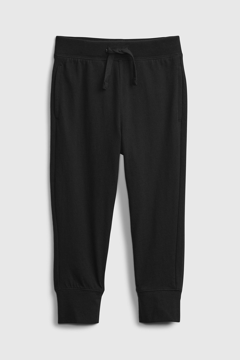 GAP, Pantaloni sport de bumbac organic cu buzunare oblice, Negru