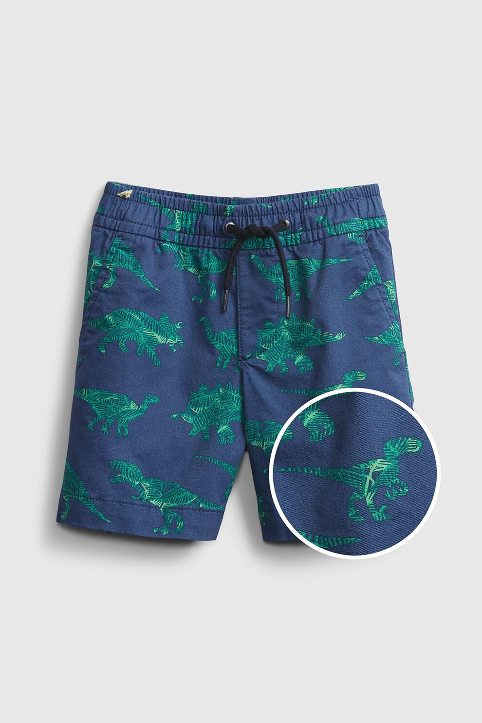 GAP, Pantaloni scurti cu snur in talie, Bleumarin/Verde