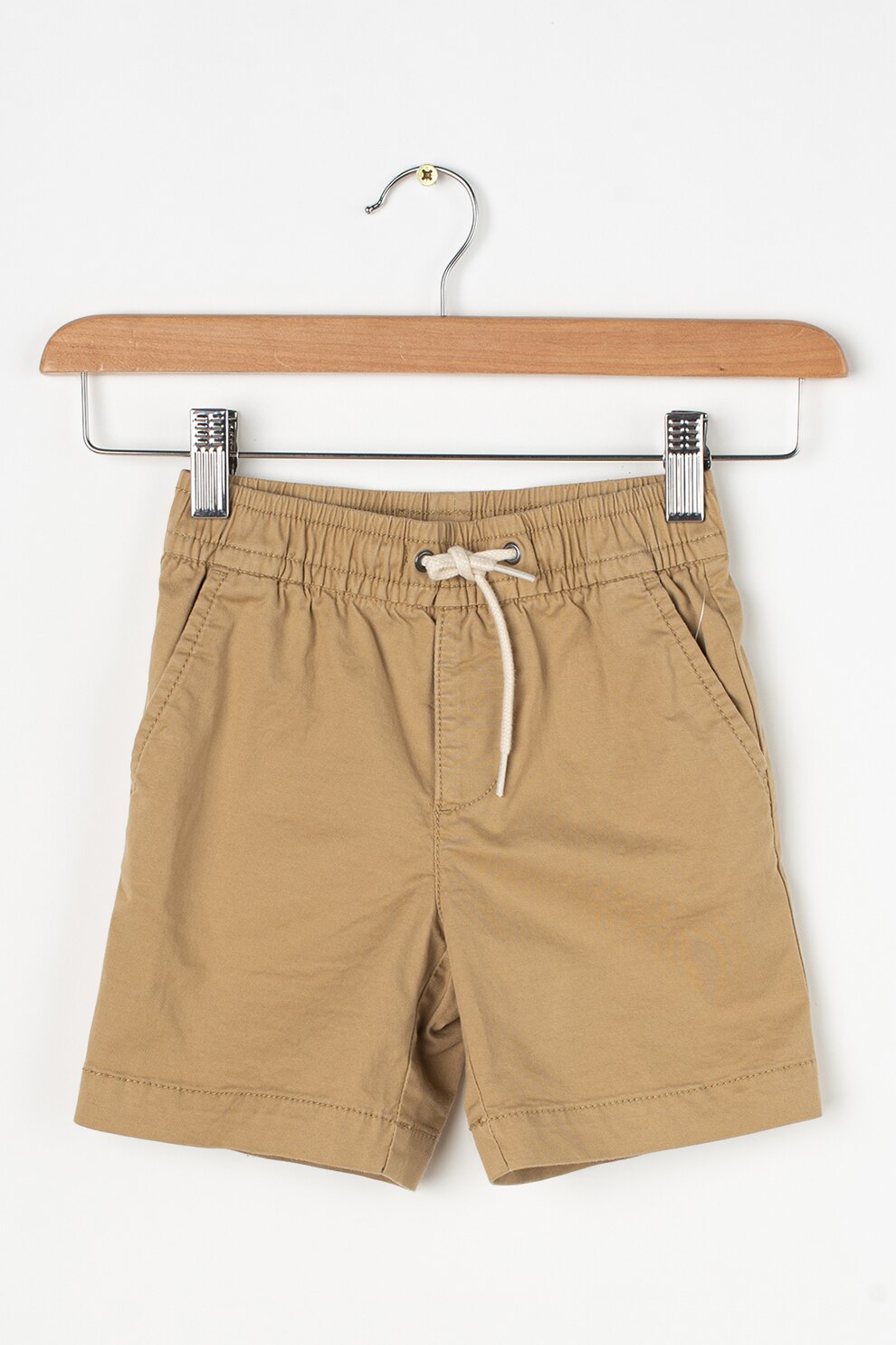 GAP, Pantaloni scurti cu snur in talie, Maro nisip