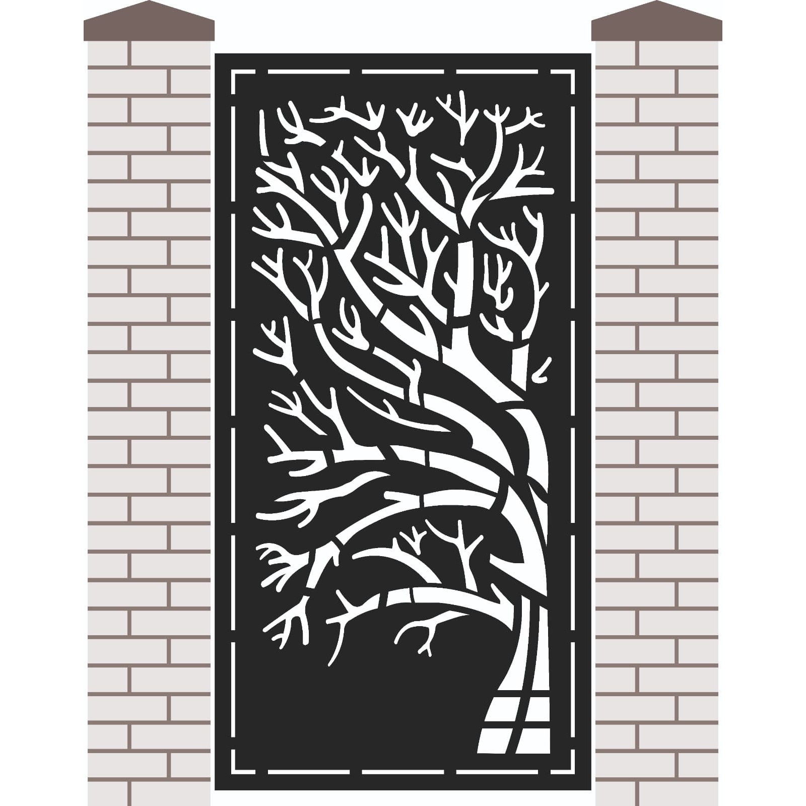 Poarta Acces Pietonal Tabla CNC Model Pomul Vietii 1, 100 x 180 cm