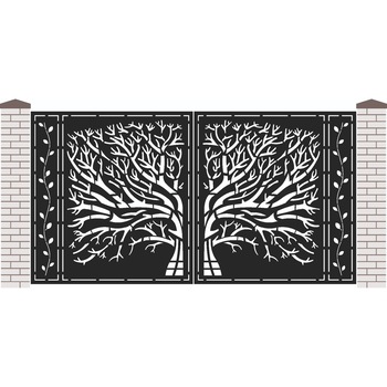 Poarta Acces Auto Tabla CNC Model Pomul Vietii 1, 350x180 cm Poarta Acces Auto Tabla CNC Model Pomul Vietii 1, 350x180 cm