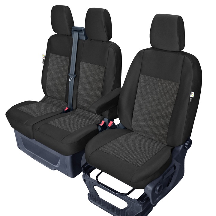 Калъф за седалка, За Ford Transit Custom (до 06.2018 - от 06.2018), с маса - 1+2 места