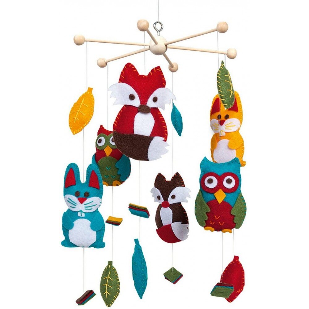 Set creativ carusel Animale de Padure, 14 piese Folia