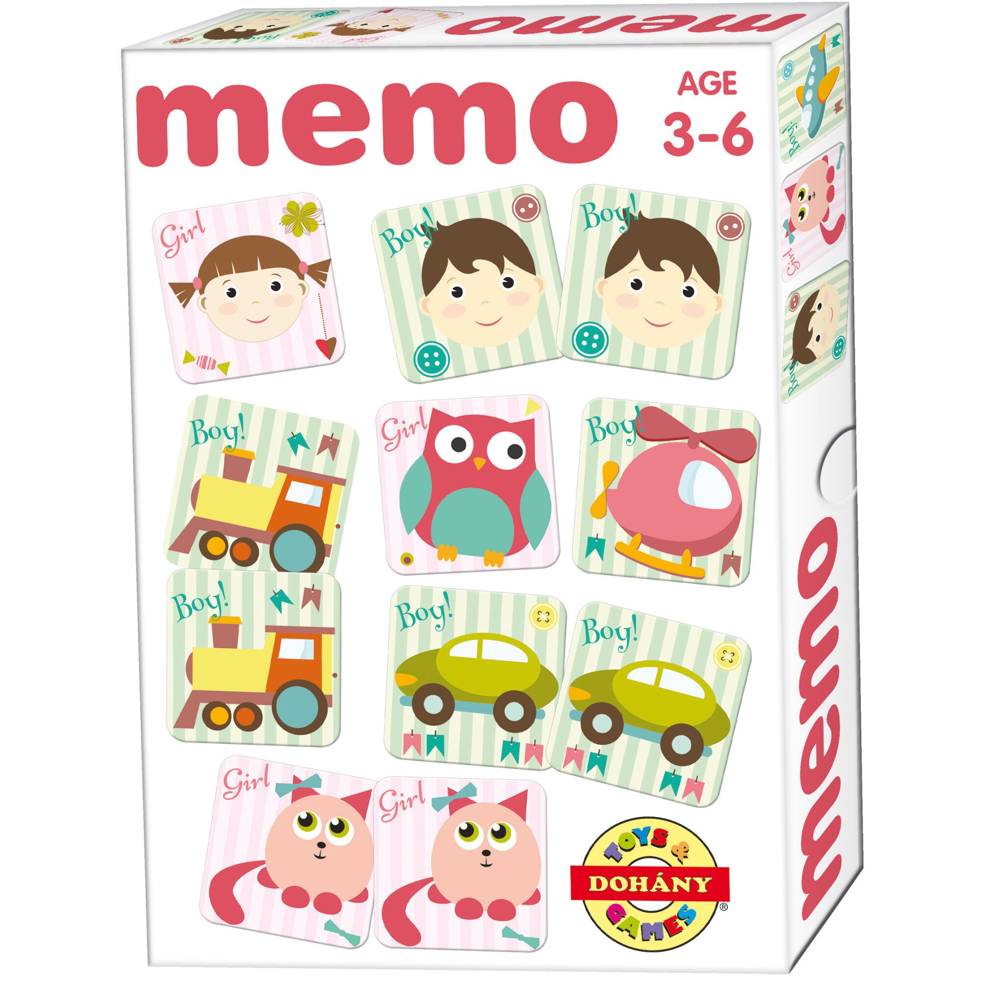 Joc educativ 32 carti de memorie Boy & Girl, Dohany