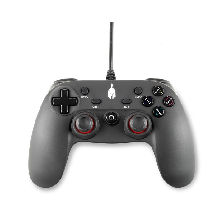 Spartan Gear Oplon vezetékes játékvezérlő PC-hez és PS3-hoz, fekete