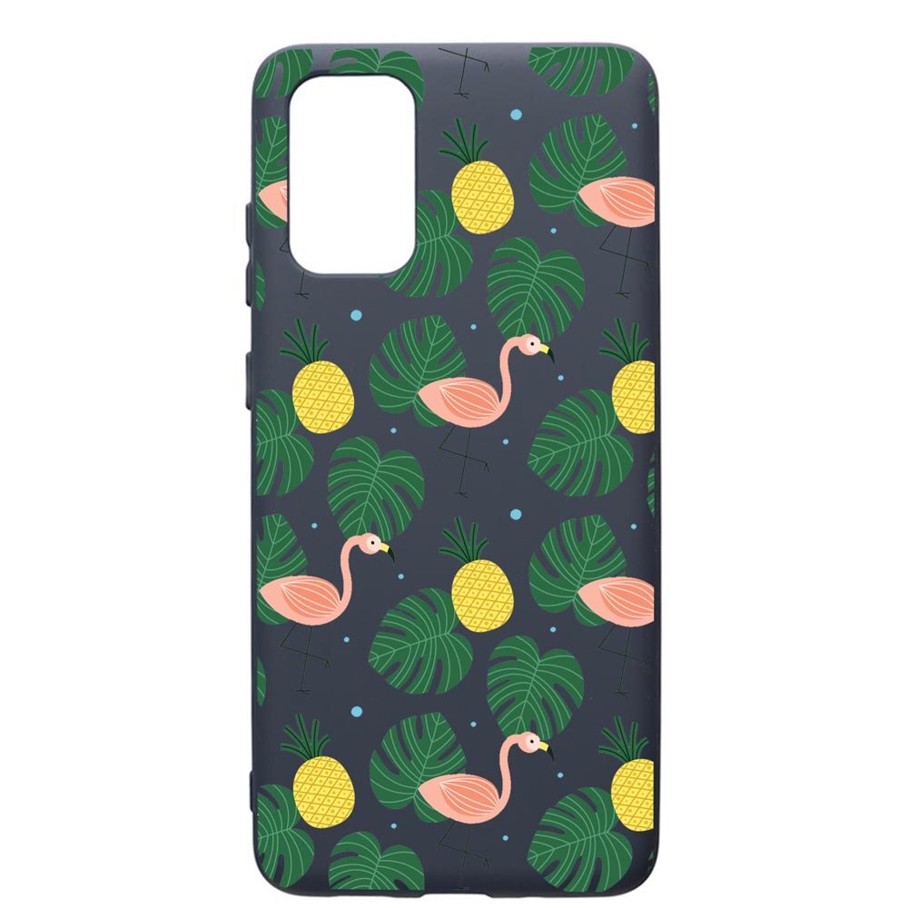 Husa Premium Silicon Compatibila Cu Samsung Galaxy S20 Plus, Tropical, cu interiorul din material textil, protectie camera, Alaskan Blue, PAB93