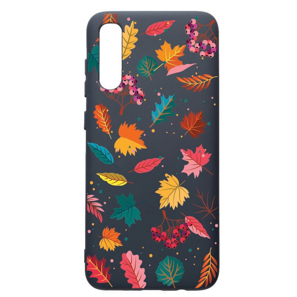 Husa Premium Silicon Compatibila Cu Samsung Galaxy A70, Feathers, cu interiorul din material textil, protectie camera, Alaskan Blue, PAB99
