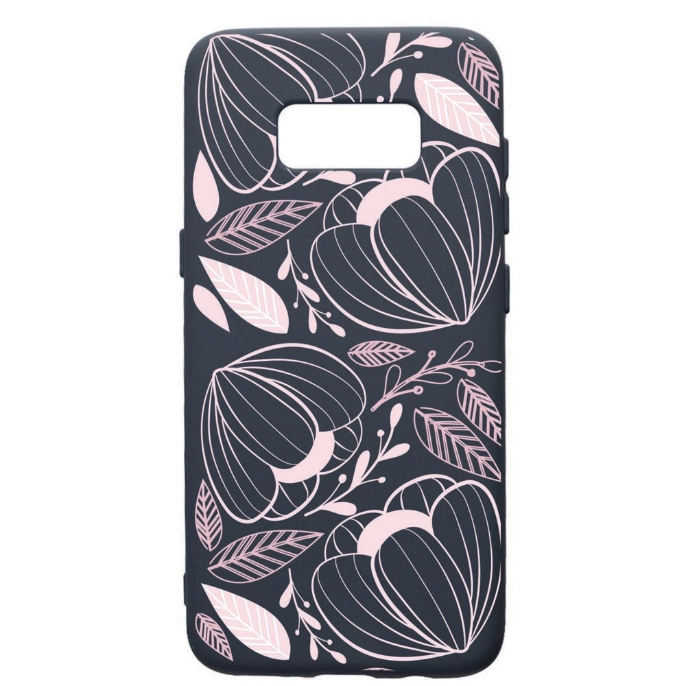 Husa Premium Silicon Compatibila Cu Samsung Galaxy S10E, Pink Flowers, cu interiorul din material textil, protectie camera, Alaskan Blue, PAB113