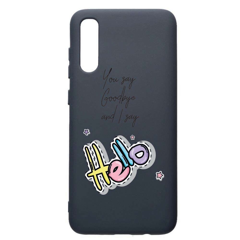 Husa Premium Silicon Compatibila Cu Samsung Galaxy A70, Hello, cu interiorul din material textil, protectie camera, Alaskan Blue, PAB148