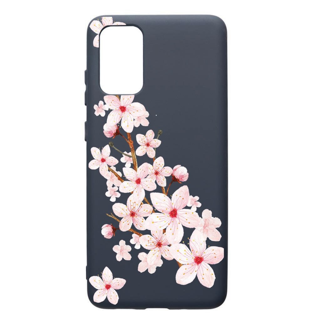 Husa Premium Silicon Compatibila Cu Samsung Galaxy S20 Plus, Spring Flower, cu interiorul din material textil, protectie camera, Alaskan Blue, PAB62