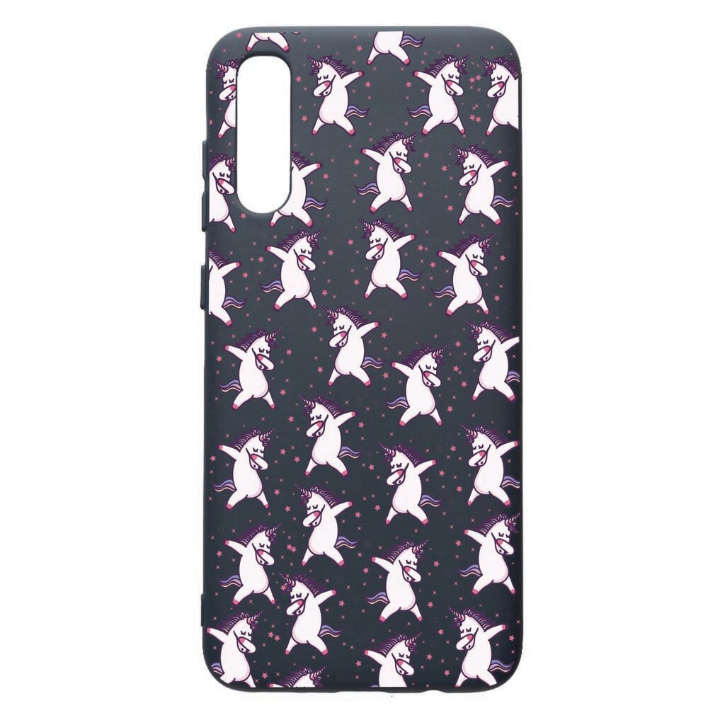 Husa Premium Silicon Compatibila Cu Samsung Galaxy A50, Unicorn, cu interiorul din material textil, protectie camera, Alaskan Blue, PAB73