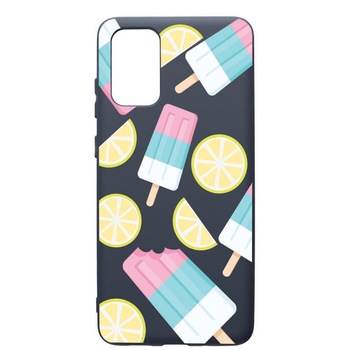 Husa Premium Silicon Compatibila Cu Samsung Galaxy S20 Plus, Ice Cream, cu interiorul din material textil, protectie camera, Alaskan Blue, PAB65 Husa Premium Silicon Compatibila Cu Samsung Galaxy S20 Plus, Ice Cream, cu interiorul din material textil, protectie camera, Alaskan Blue, PAB65