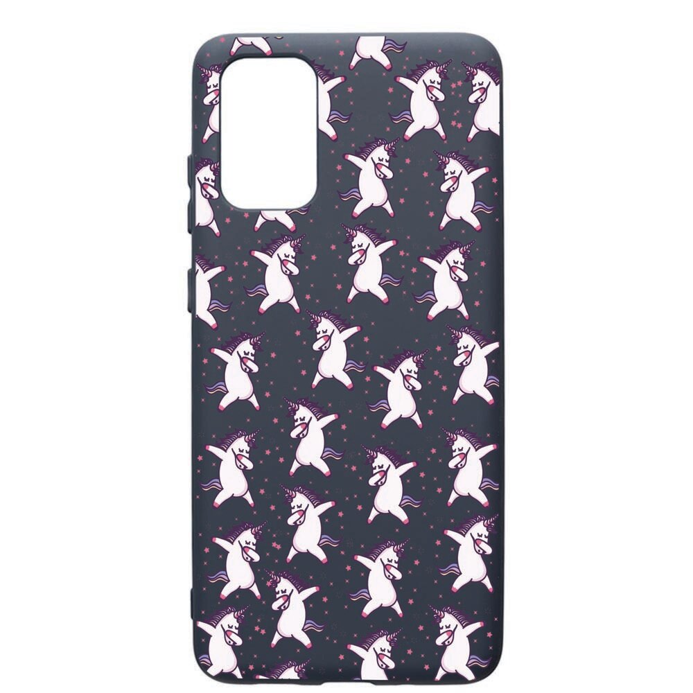 Husa Premium Silicon Compatibila Cu Samsung Galaxy S20 Plus, Unicorn, cu interiorul din material textil, protectie camera, Alaskan Blue, PAB73