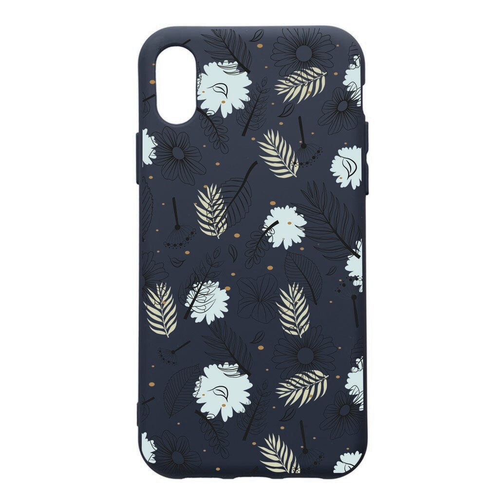 Husa Premium Silicon Compatibila Cu Huawei Y6 2019, Flowers, cu interiorul din material textil, protectie camera, Alaskan Blue, PAB81