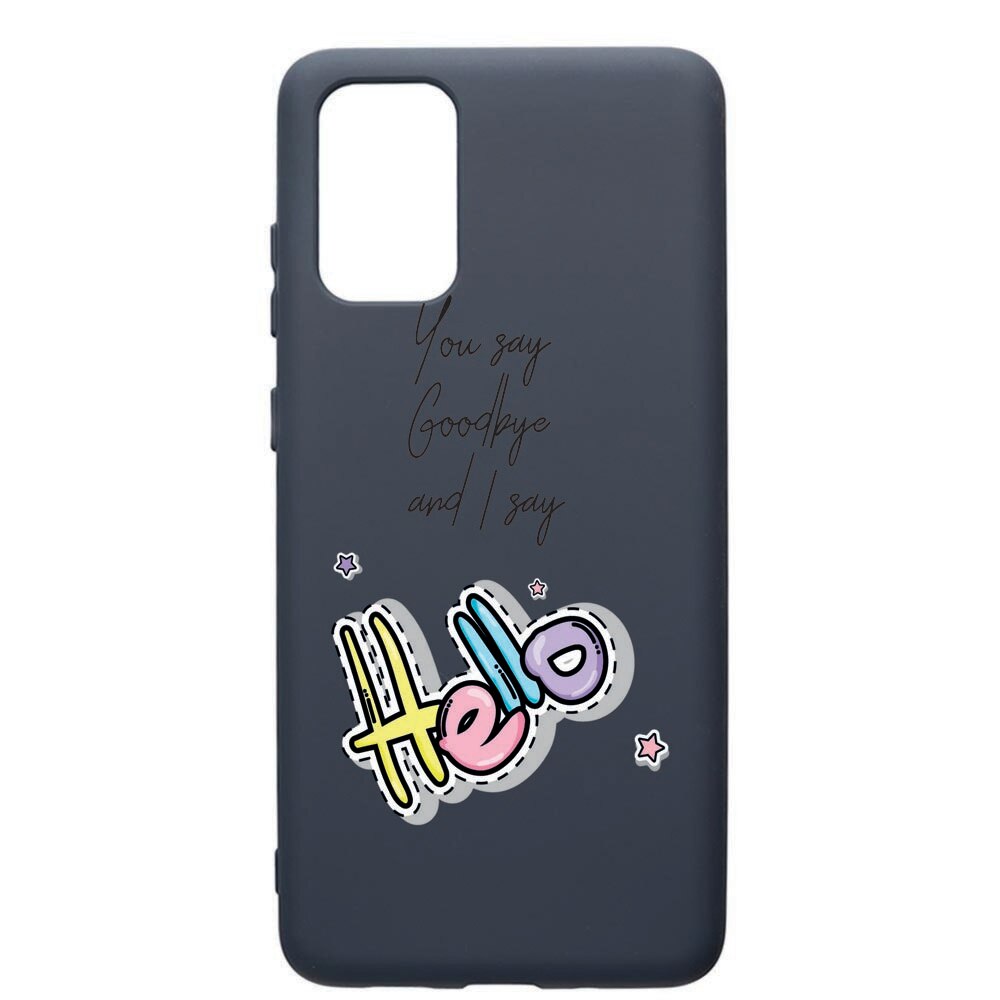 Husa Premium Silicon Compatibila Cu Samsung Galaxy S20 Plus, Hello, cu interiorul din material textil, protectie camera, Alaskan Blue, PAB148