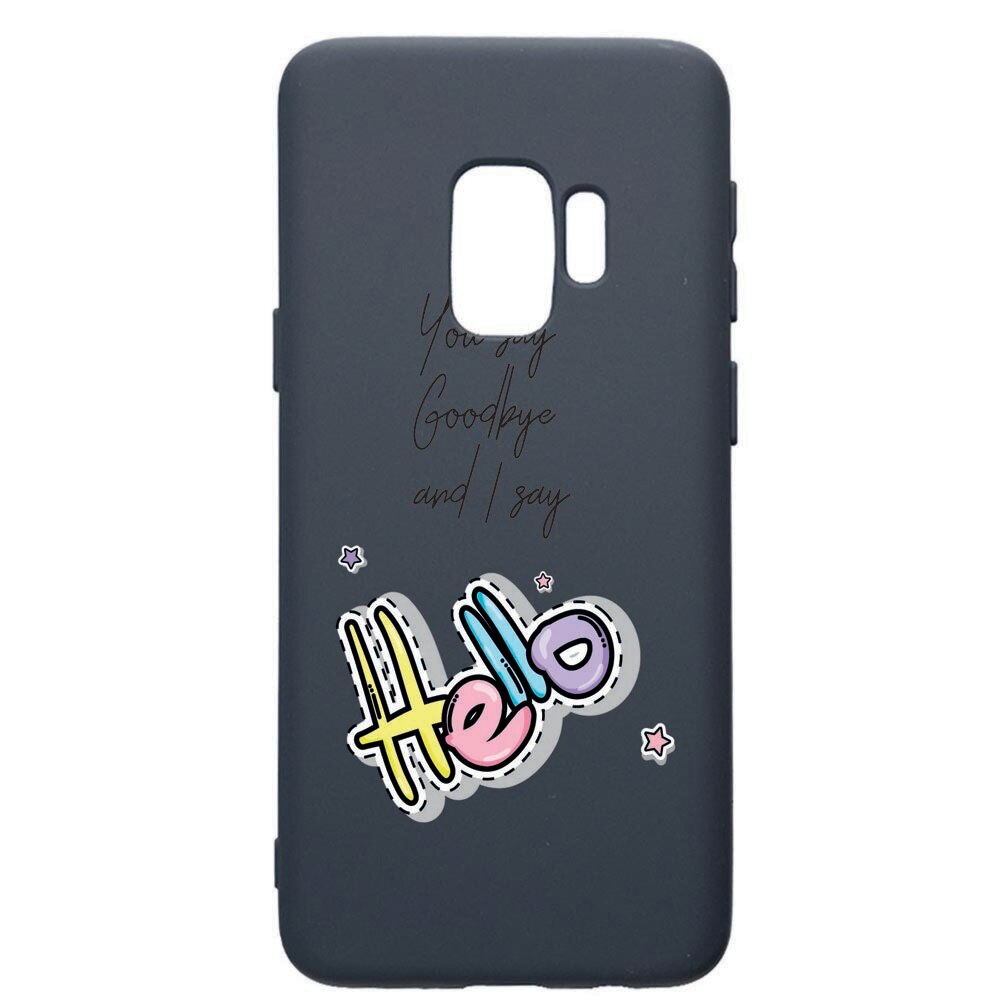 Husa Premium Silicon Compatibila Cu Samsung Galaxy S9, Hello, cu interiorul din material textil, protectie camera, Alaskan Blue, PAB148