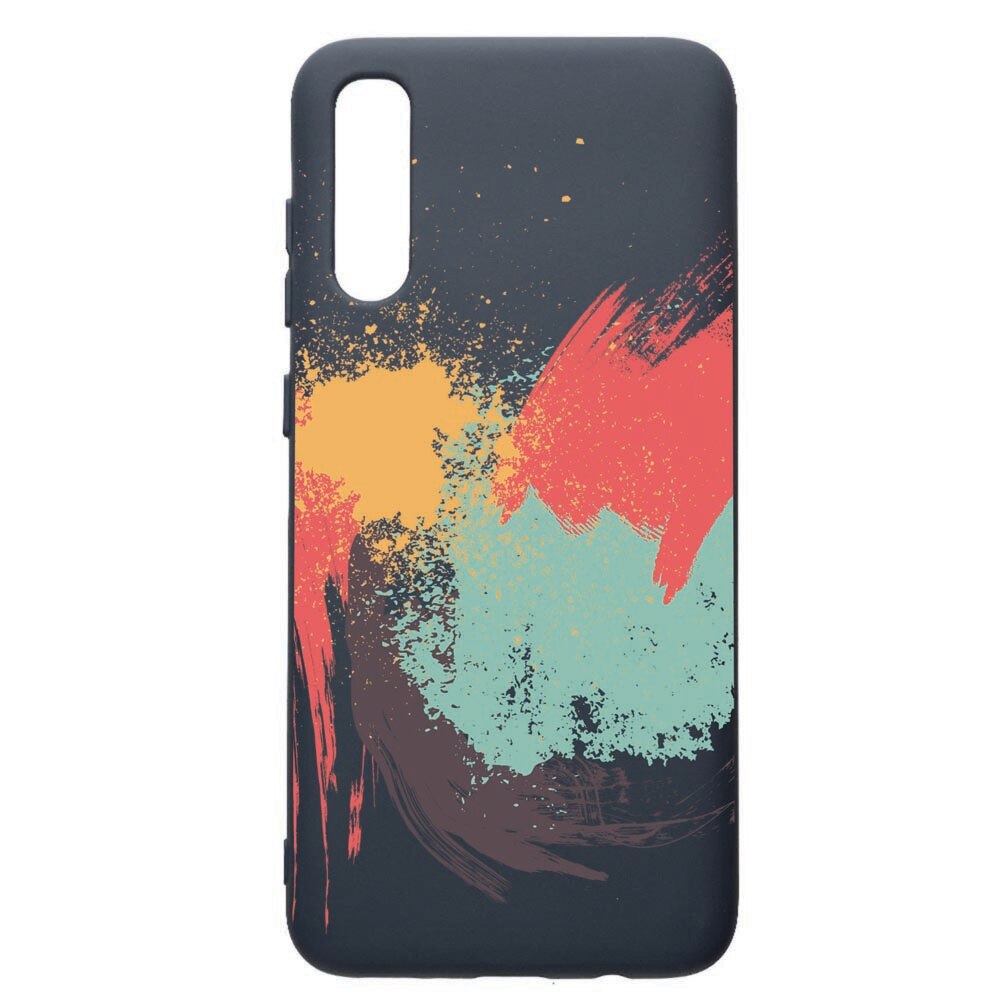 Husa Premium Silicon Compatibila Cu Samsung Galaxy A70, Painting, cu interiorul din material textil, protectie camera, Alaskan Blue, PAB44