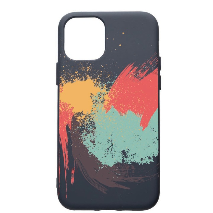 Husa Premium Silicon Compatibila Cu Apple IPhone 12 Pro, Painting, cu interiorul din material textil, protectie camera, Alaskan Blue, PAB44