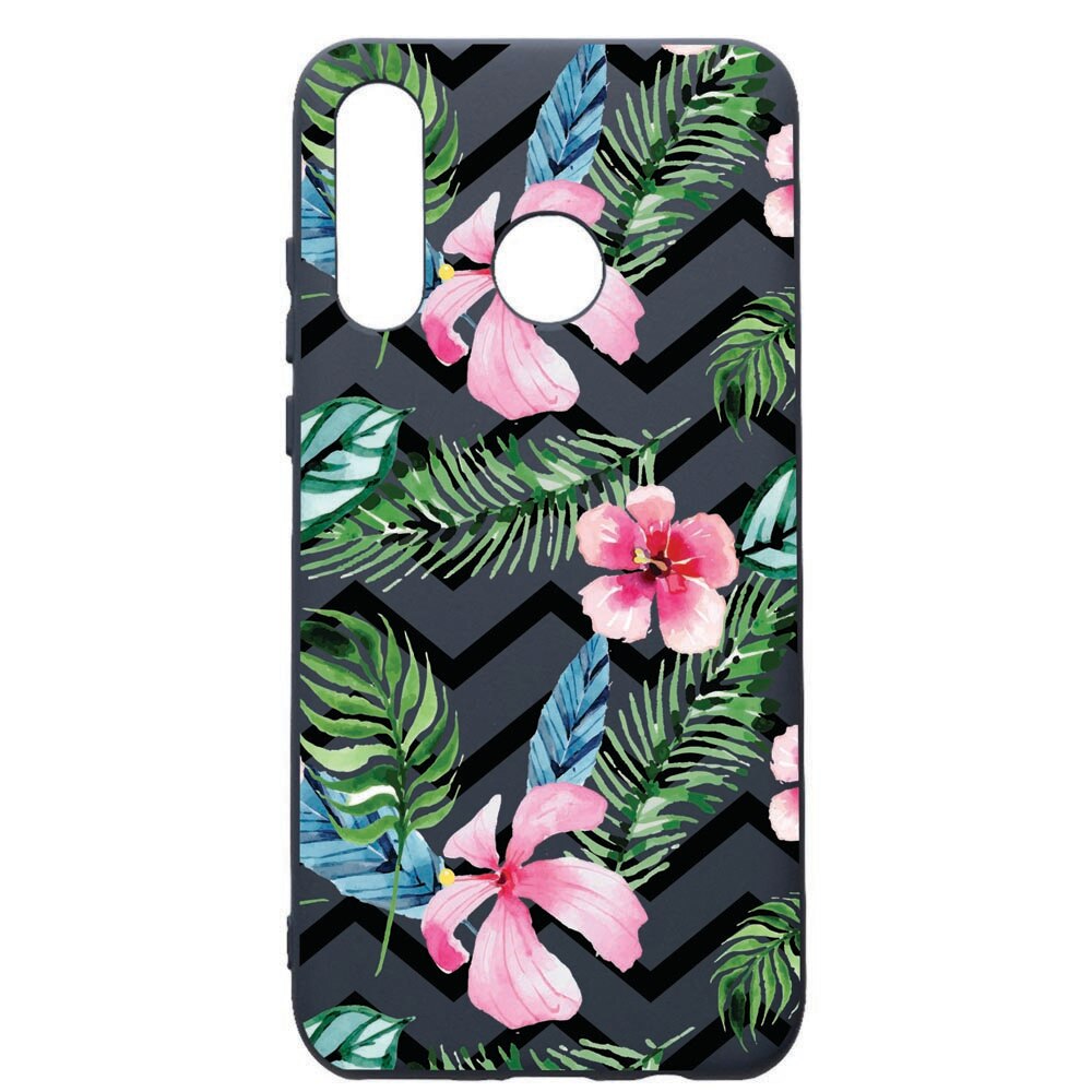 Husa Premium Silicon Compatibila Cu Huawei P30 Lite, Tropical, cu interiorul din material textil, protectie camera, Alaskan Blue, PAB49