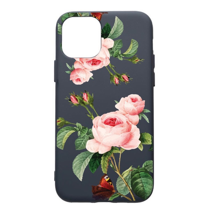 Husa Premium Silicon Compatibila Cu Apple IPhone 12 Mini, Rose, cu interiorul din material textil, protectie camera, Alaskan Blue, PAB172