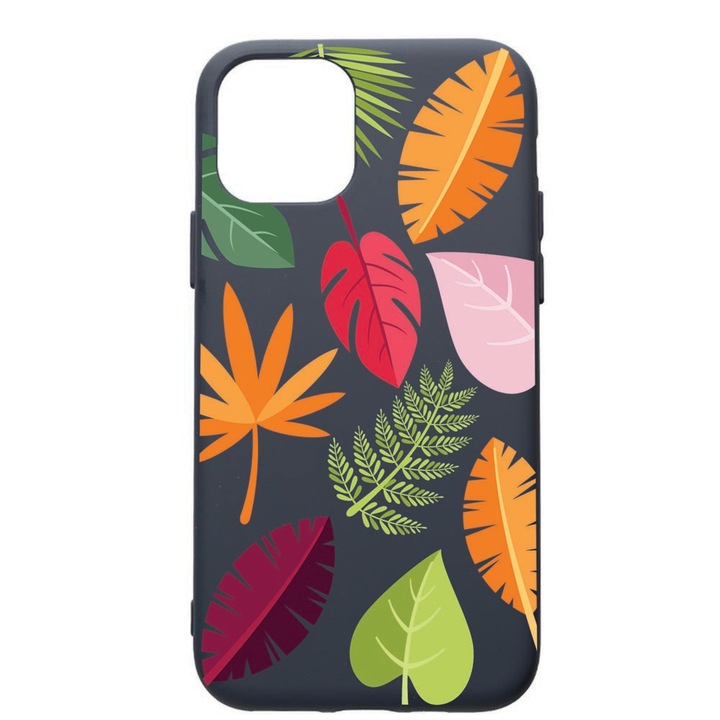 Husa Premium Silicon Compatibila Cu Apple IPhone 12 Mini, Feathers, cu interiorul din material textil, protectie camera, Alaskan Blue, PAB151