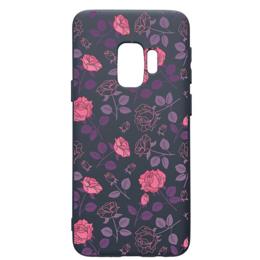 Husa Premium Silicon Compatibila Cu Samsung Galaxy S9, Roses, cu interiorul din material textil, protectie camera, Alaskan Blue, PAB168