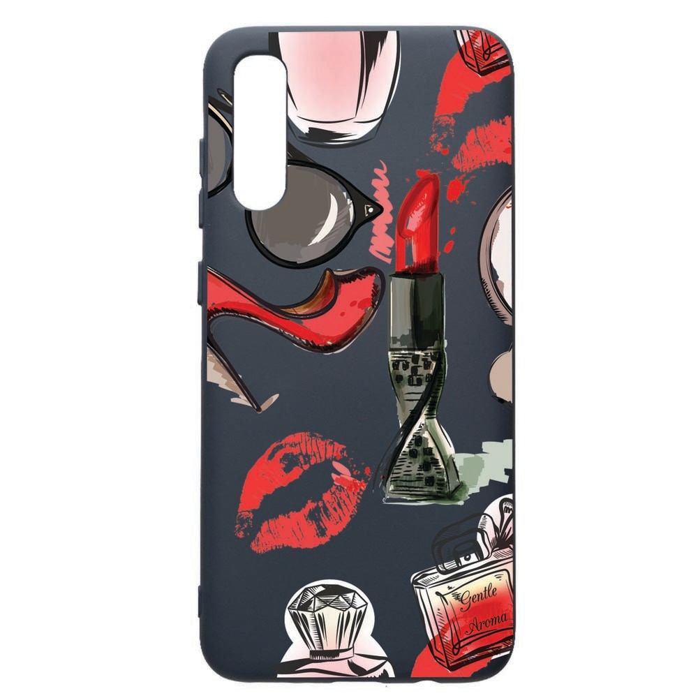 Husa Premium Silicon Compatibila Cu Samsung Galaxy A70, Fashion, cu interiorul din material textil, protectie camera, Alaskan Blue, PAB54