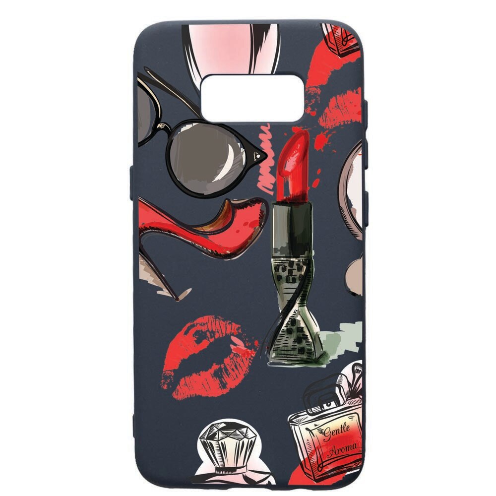 Husa Premium Silicon Compatibila Cu Samsung Galaxy S8, Fashion, cu interiorul din material textil, protectie camera, Alaskan Blue, PAB54