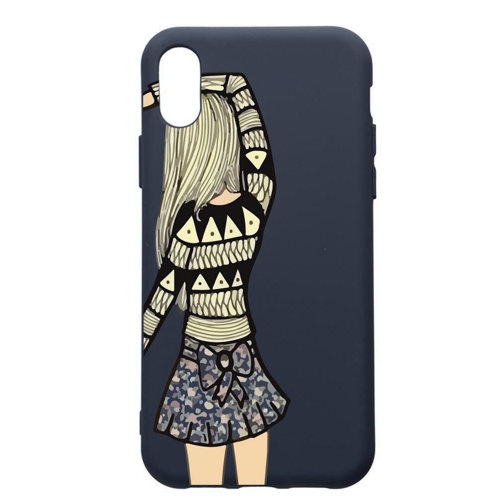 Husa Premium Silicon Compatibila Cu Apple IPhone XR, Girl, cu interiorul din material textil, protectie camera, Alaskan Blue, PAB187