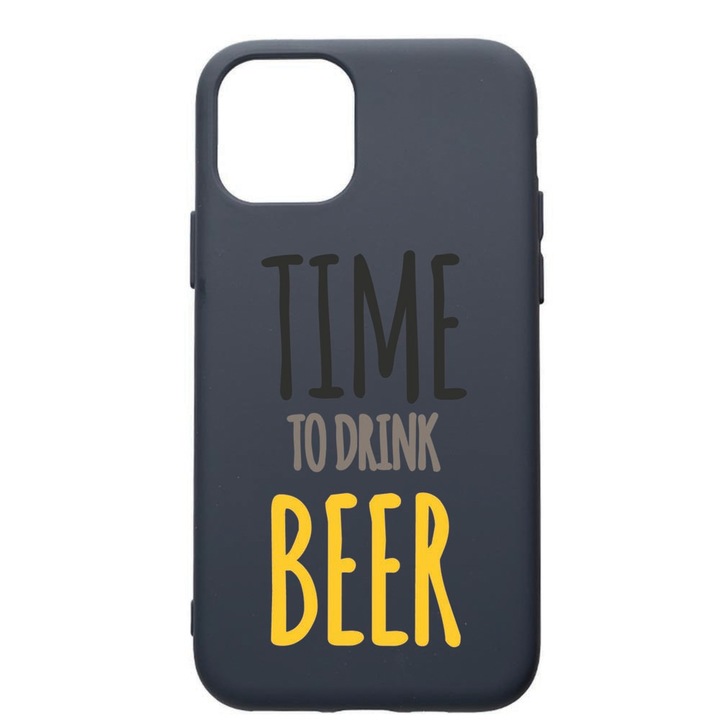 Husa Premium Silicon Compatibila Cu Apple IPhone 12, Beer, cu interiorul din material textil, protectie camera, Alaskan Blue, PAB157