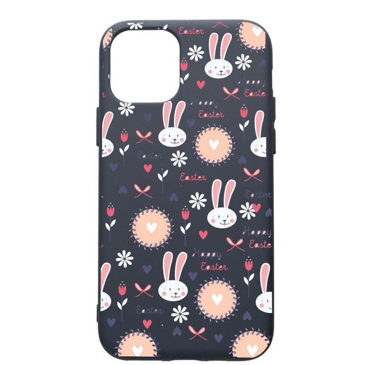 Husa Premium Silicon Compatibila Cu Apple IPhone 12, Easter, cu interiorul din material textil, protectie camera, Alaskan Blue, PAB189