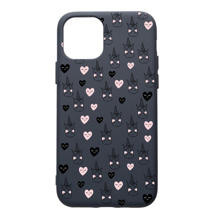 Husa Premium Silicon Compatibila Cu Apple IPhone 12, Unicorn, cu interiorul din material textil, protectie camera, Alaskan Blue, PAB190