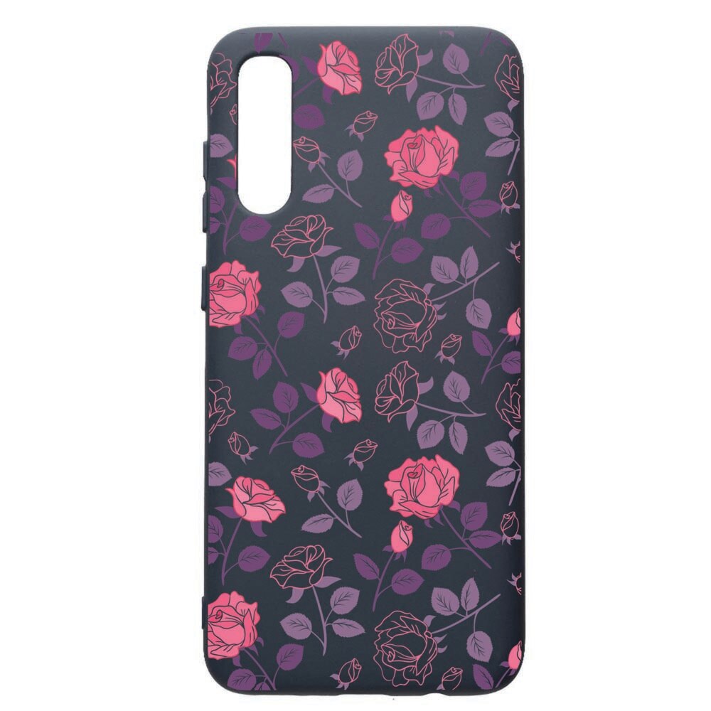 Husa Premium Silicon Compatibila Cu Samsung Galaxy A70, Roses, cu interiorul din material textil, protectie camera, Alaskan Blue, PAB168