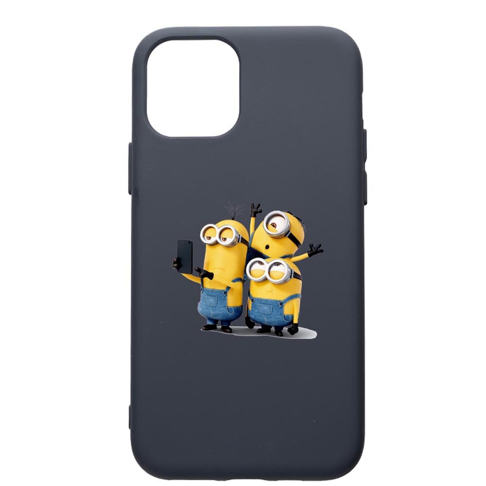 Husa Premium Silicon Compatibila Cu Apple IPhone 11, Minions, cu interiorul din material textil, protectie camera, Alaskan Blue, PAB207