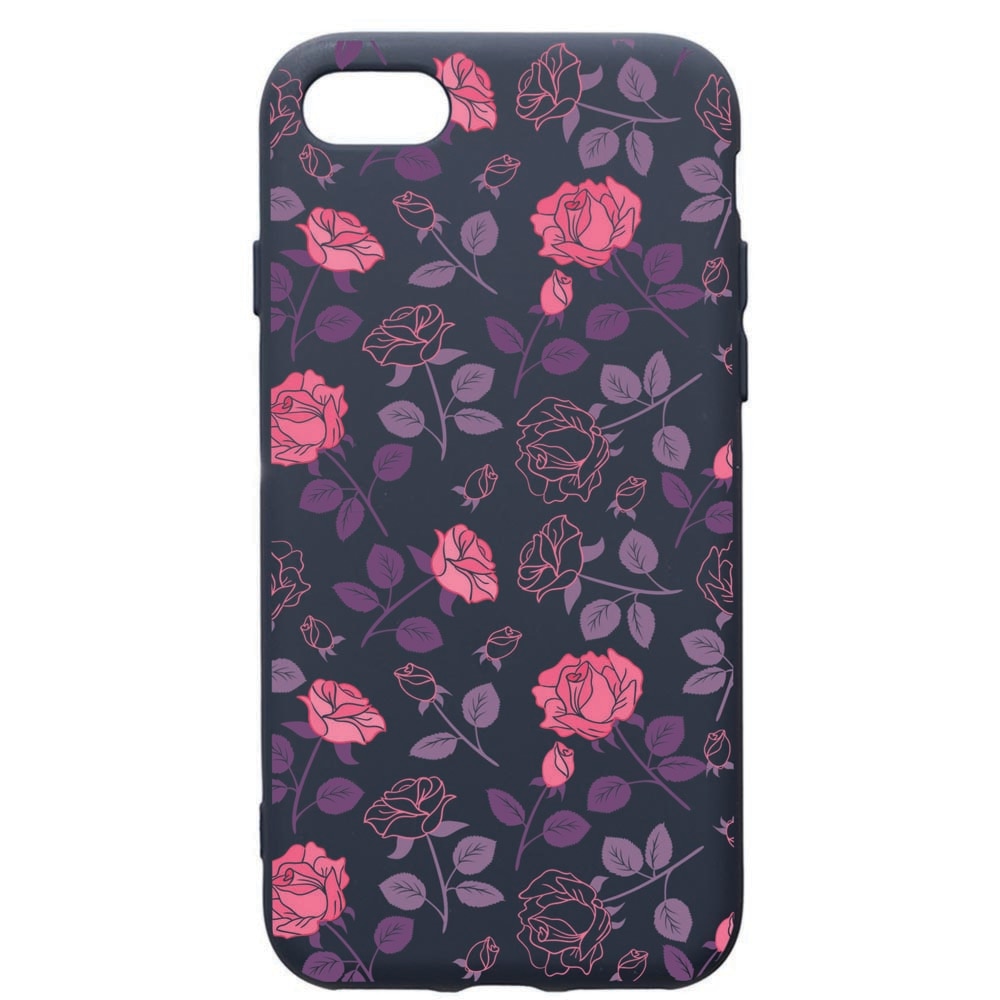 Husa Premium Silicon Compatibila Cu Apple IPhone SE 2 / iPhone 8 / iPhone 7, Roses, cu interiorul din material textil, protectie camera, Alaskan Blue, PAB168