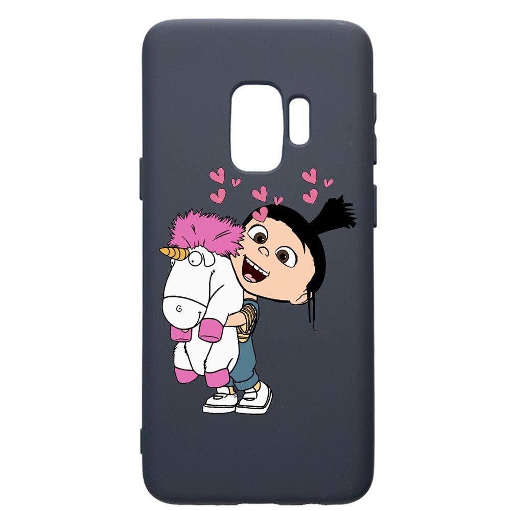 Husa Premium Silicon Compatibila Cu Samsung Galaxy S9, Despicable Me, Agnes, cu interiorul din material textil, protectie camera, Alaskan Blue, PAB217