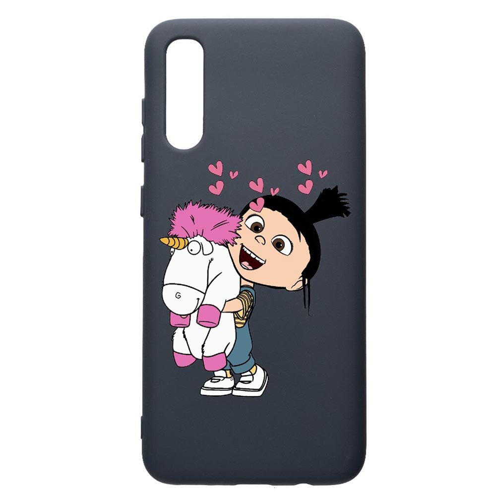 Husa Premium Silicon Compatibila Cu Samsung Galaxy A70, Despicable Me, Agnes, cu interiorul din material textil, protectie camera, Alaskan Blue, PAB217