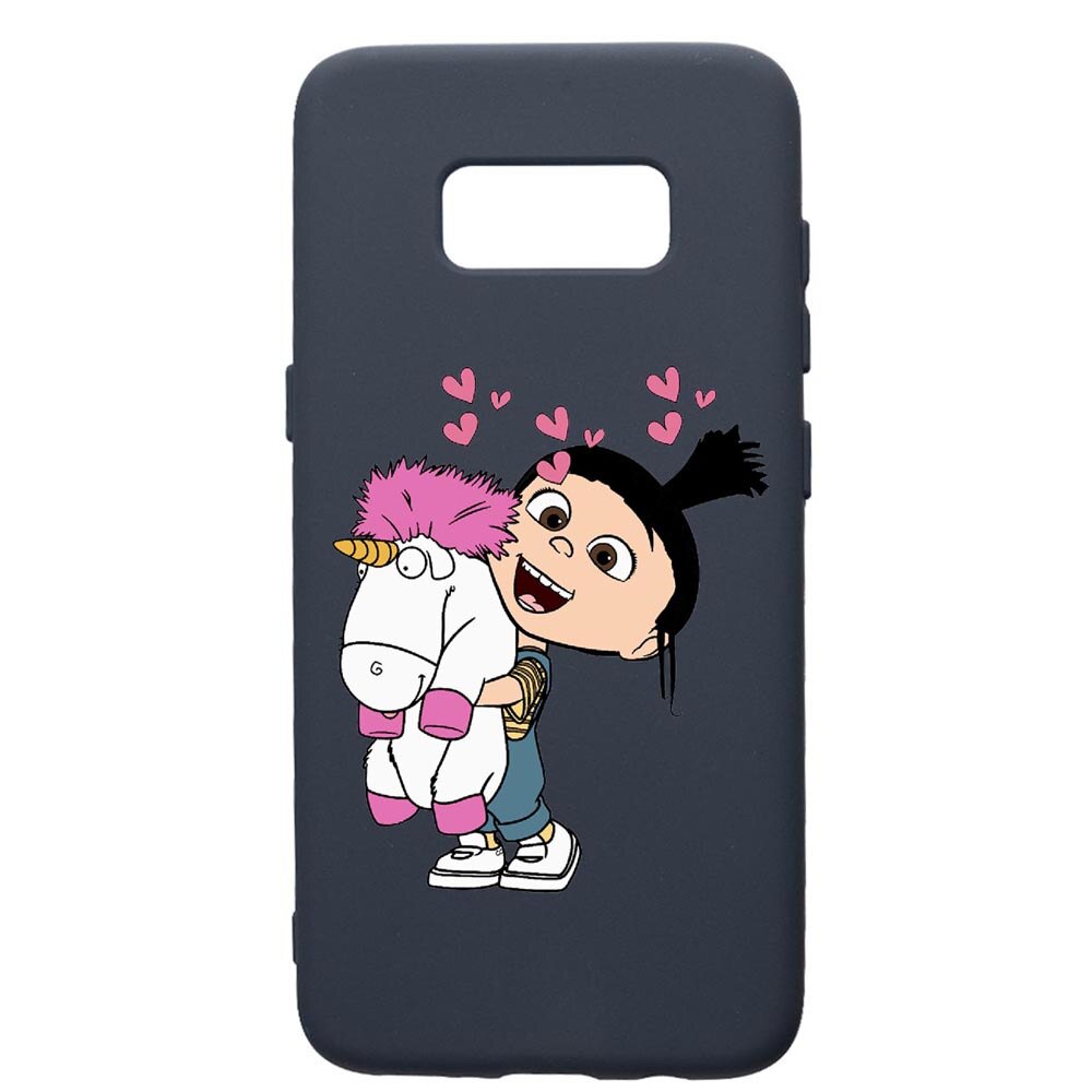 Husa Premium Silicon Compatibila Cu Samsung Galaxy S8, Despicable Me, Agnes, cu interiorul din material textil, protectie camera, Alaskan Blue, PAB217