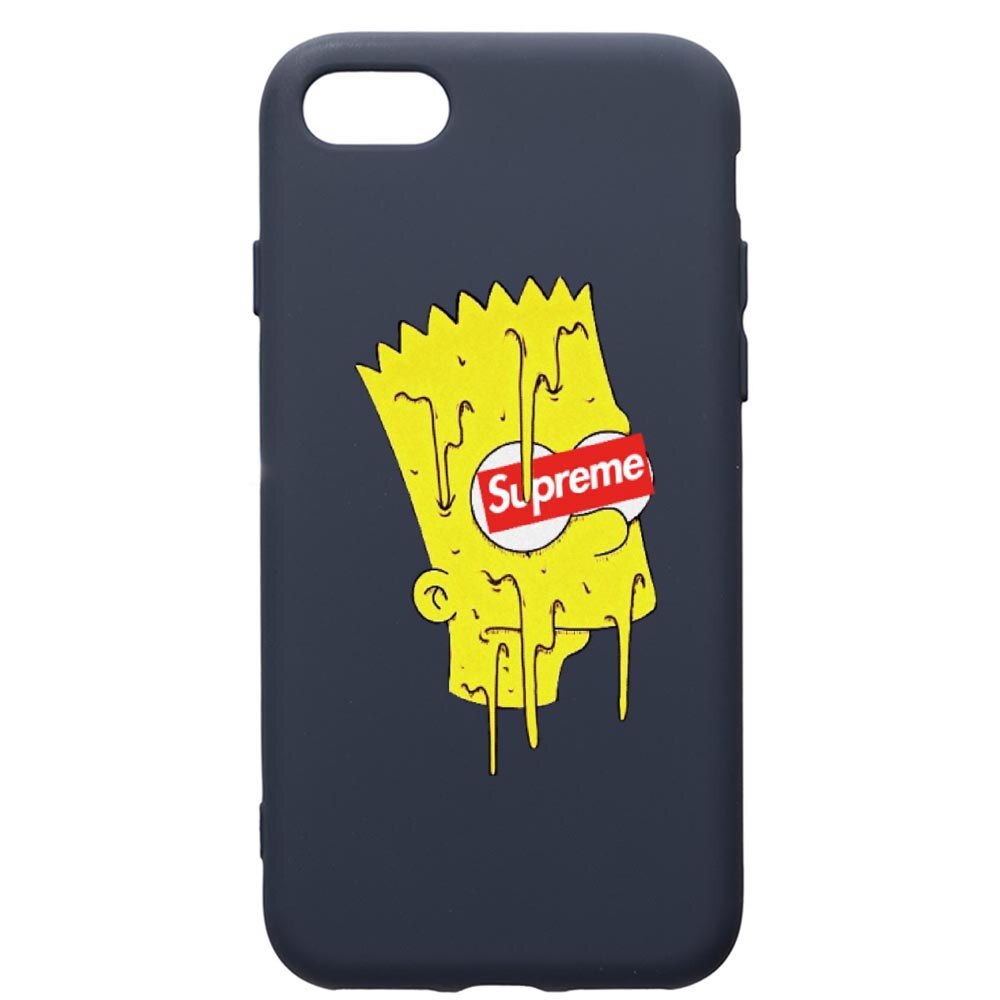 Husa Premium Silicon Compatibila Cu Apple IPhone SE 2 / iPhone 8 / iPhone 7, Supreme, The Simpsons, cu interiorul din material textil, protectie camera, Alaskan Blue, PAB267