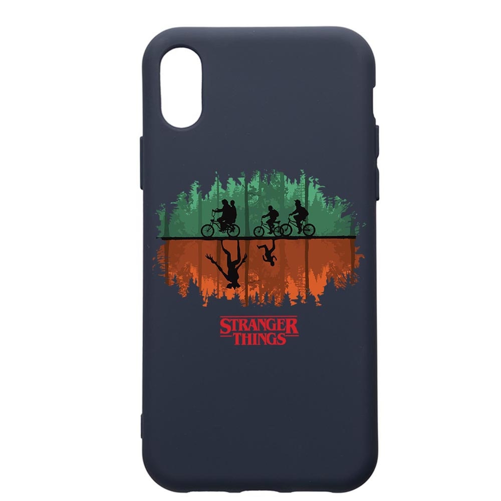 Husa Premium Silicon Compatibila Cu Apple IPhone XS Max, Stranger Things, cu interiorul din material textil, protectie camera, Alaskan Blue, PAB279