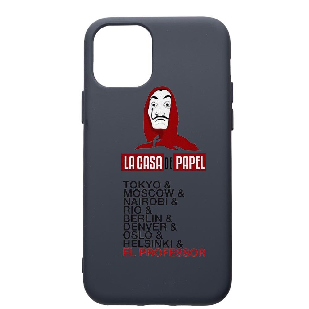 Husa Premium Silicon Compatibila Cu Apple IPhone 12 Mini, La Casa De Papel, cu interiorul din material textil, protectie camera, Alaskan Blue, PAB296