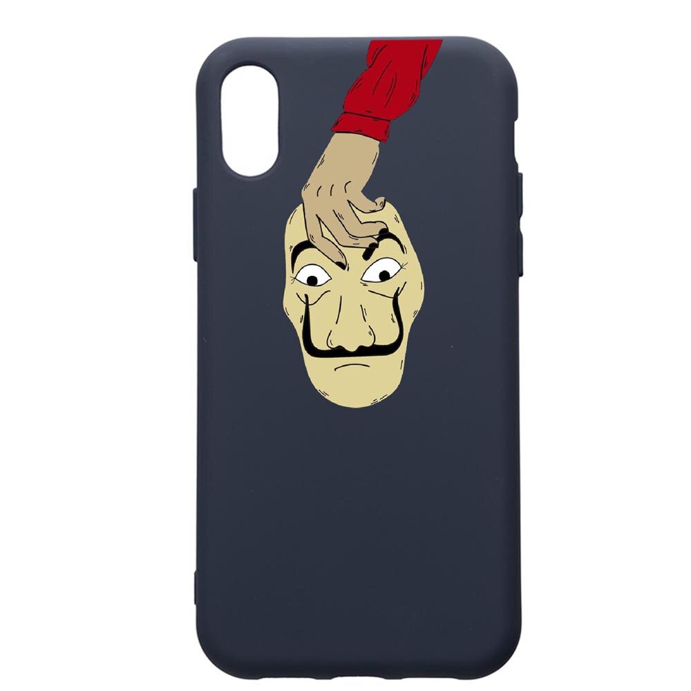 Husa Premium Silicon Compatibila Cu Apple IPhone XS / iPhone X, La Casa De Papel, cu interiorul din material textil, protectie camera, Alaskan Blue, PAB295