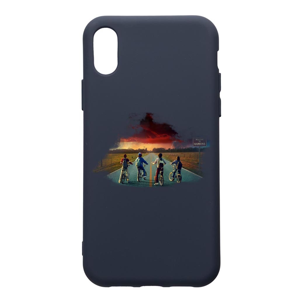 Husa Premium Silicon Compatibila Cu Apple IPhone XR, Stranger Things, cu interiorul din material textil, protectie camera, Alaskan Blue, PAB278