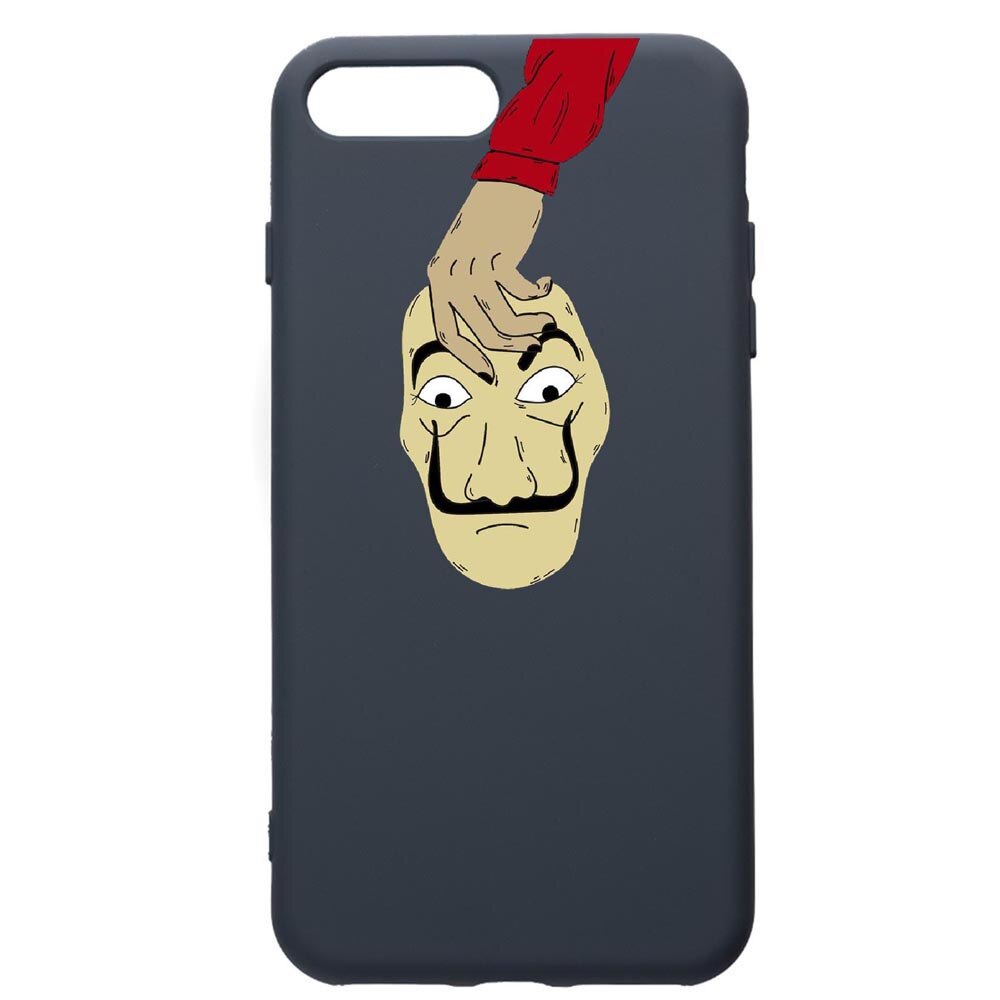 Husa Premium Silicon Compatibila Cu Apple iPhone 8 Plus / iPhone 7 Plus, La Casa De Papel, cu interiorul din material textil, protectie camera, Alaskan Blue, PAB295