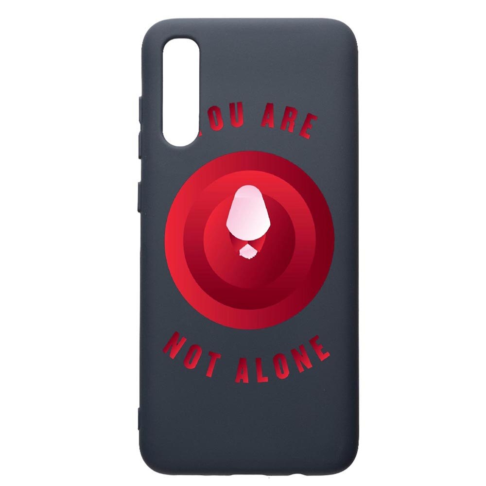 Husa Premium Silicon Compatibila Cu Samsung Galaxy A70, The Handmaid's Tale, cu interiorul din material textil, protectie camera, Alaskan Blue, PAB284