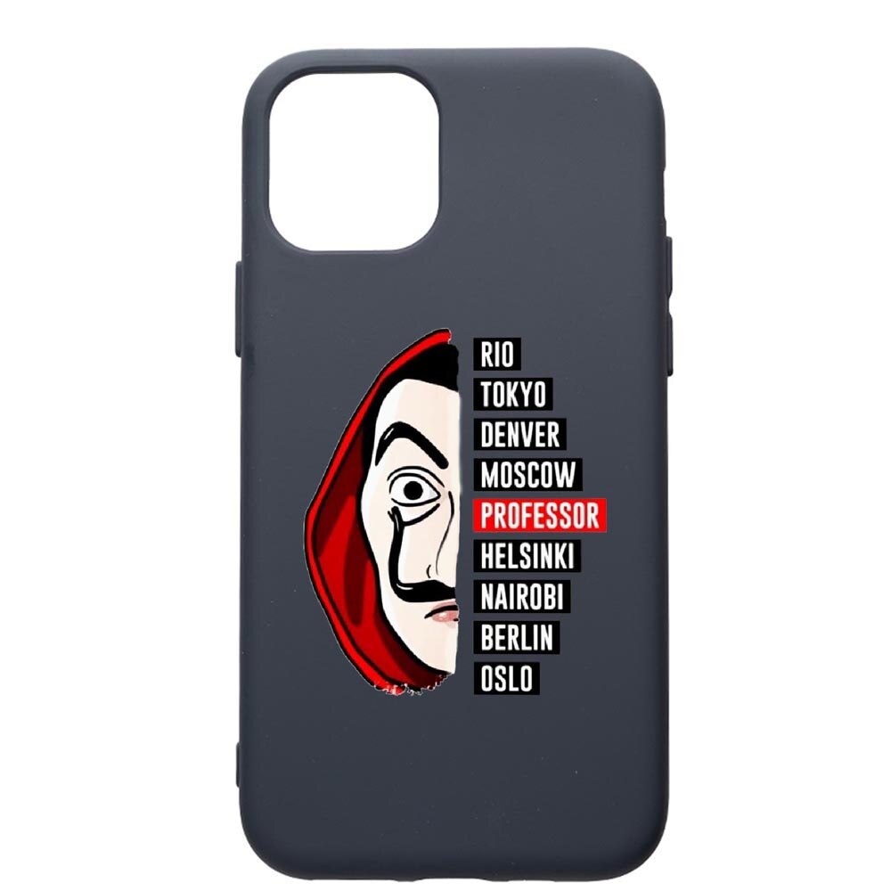 Husa Premium Silicon Compatibila Cu Apple IPhone 12, La Casa De Papel, cu interiorul din material textil, protectie camera, Alaskan Blue, PAB302