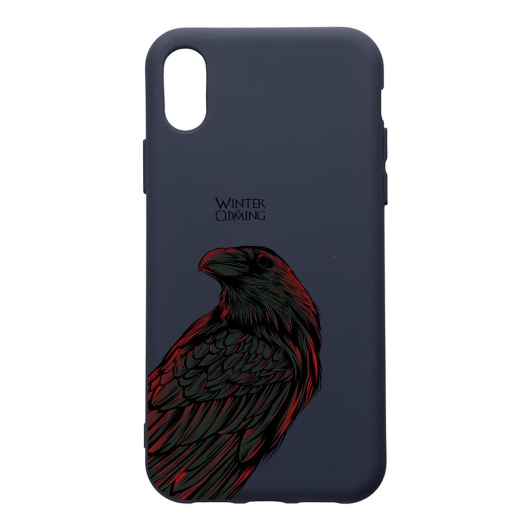 Husa Premium Silicon Compatibila Cu Apple IPhone XS / iPhone X, Game Of Thrones, cu interiorul din material textil, protectie camera, Alaskan Blue, PAB285
