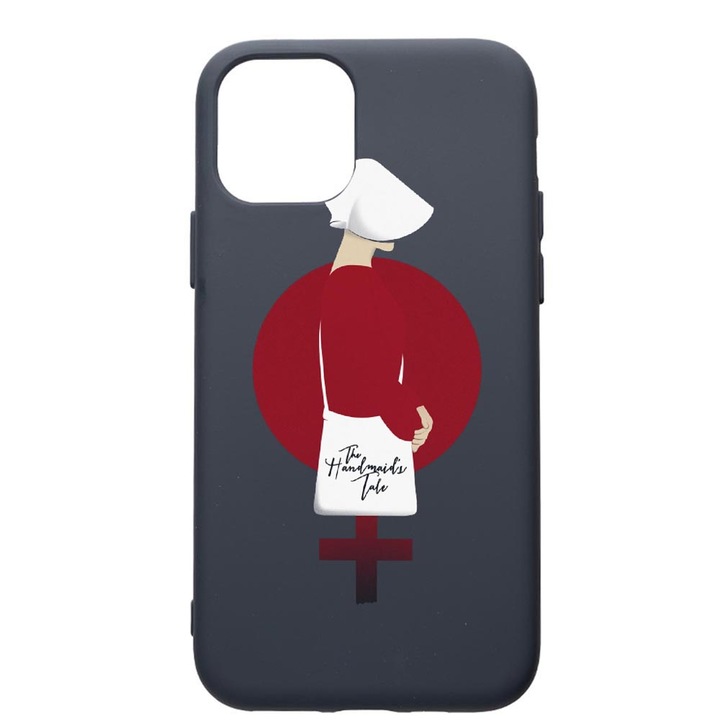 Husa Premium Silicon Compatibila Cu Apple IPhone 12, The Handmaid's Tale, cu interiorul din material textil, protectie camera, Alaskan Blue, PAB283
